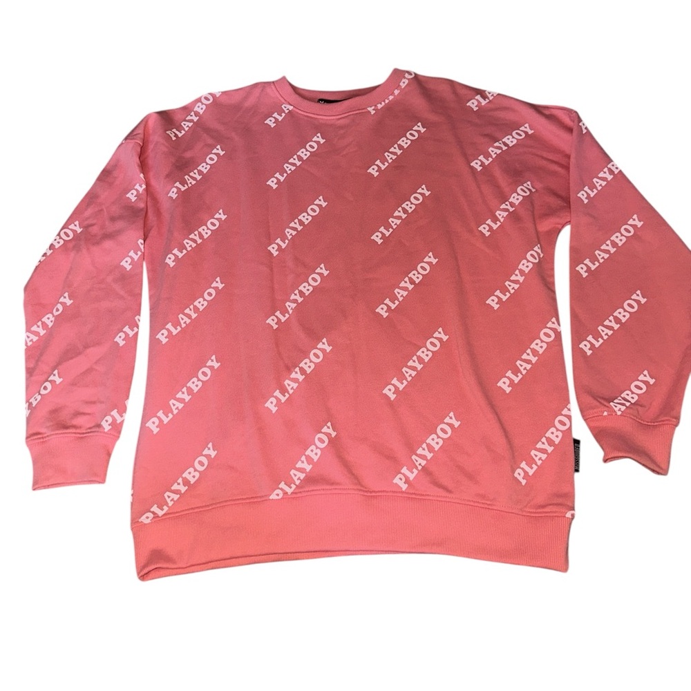 PLAYBOY - Coral Colored Oversized Crewneck